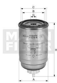 WDK724/5 Фильтр топливный для систем высокого давления Mann filter WDK7245 - фото 12018