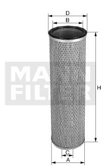 CF22269 Воздушный ( вторичный ) фильтр Mann filter CF22269 - фото 6832