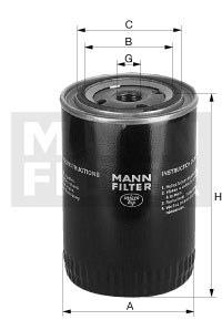 W11102/15 Фильтр масляный Mann filter W1110215 - фото 9531