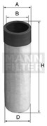 CF50 Воздушный ( вторичный ) фильтр Mann filter CF50