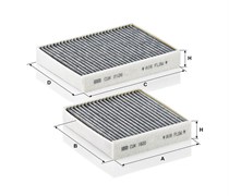 CUK21000-2 Салонный фильтр с активированным углем Mann filter CUK210002